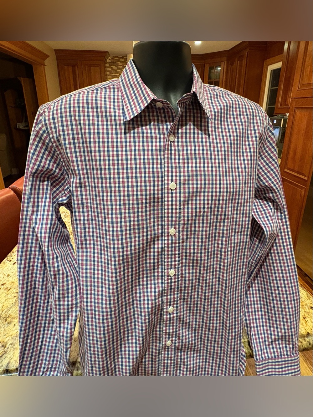 UNTUCKit Men's Checked Dress Shirt - Blue & Red